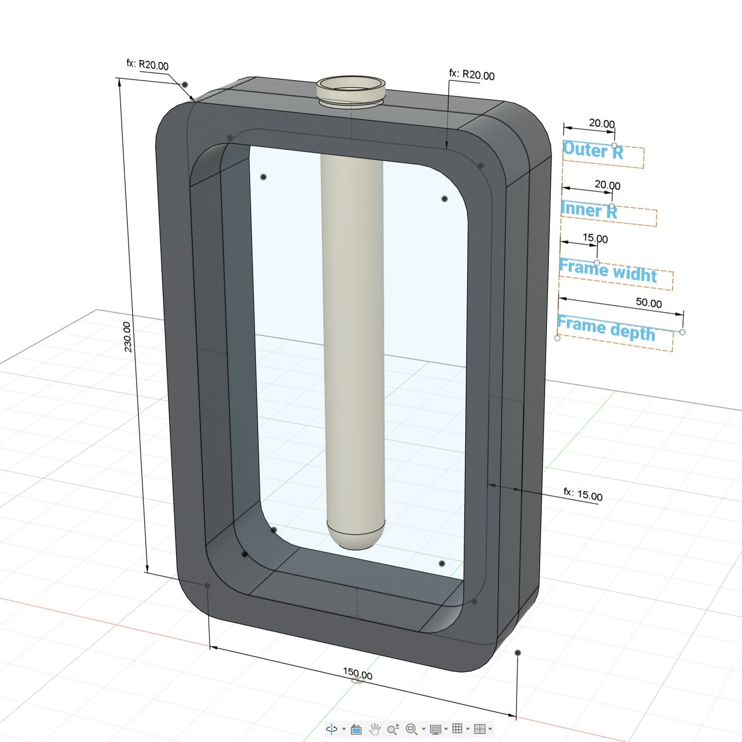 3D-Printable Frame Vase, PLA Mold for Concrete, 10 Test Tube Designs + Fusion 360 Source (Customizable / Scalable)