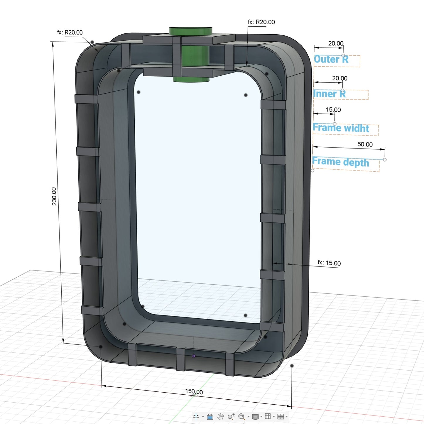 3D-Printable Frame Vase, PLA Mold for Concrete, 10 Test Tube Designs + Fusion 360 Source (Customizable / Scalable)