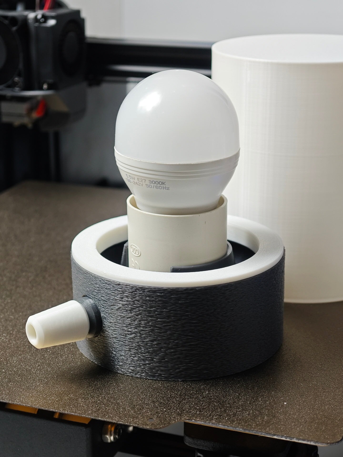 STL Table lamp with Shade. 3D-printed Customizable Home Lighting. E27 socket