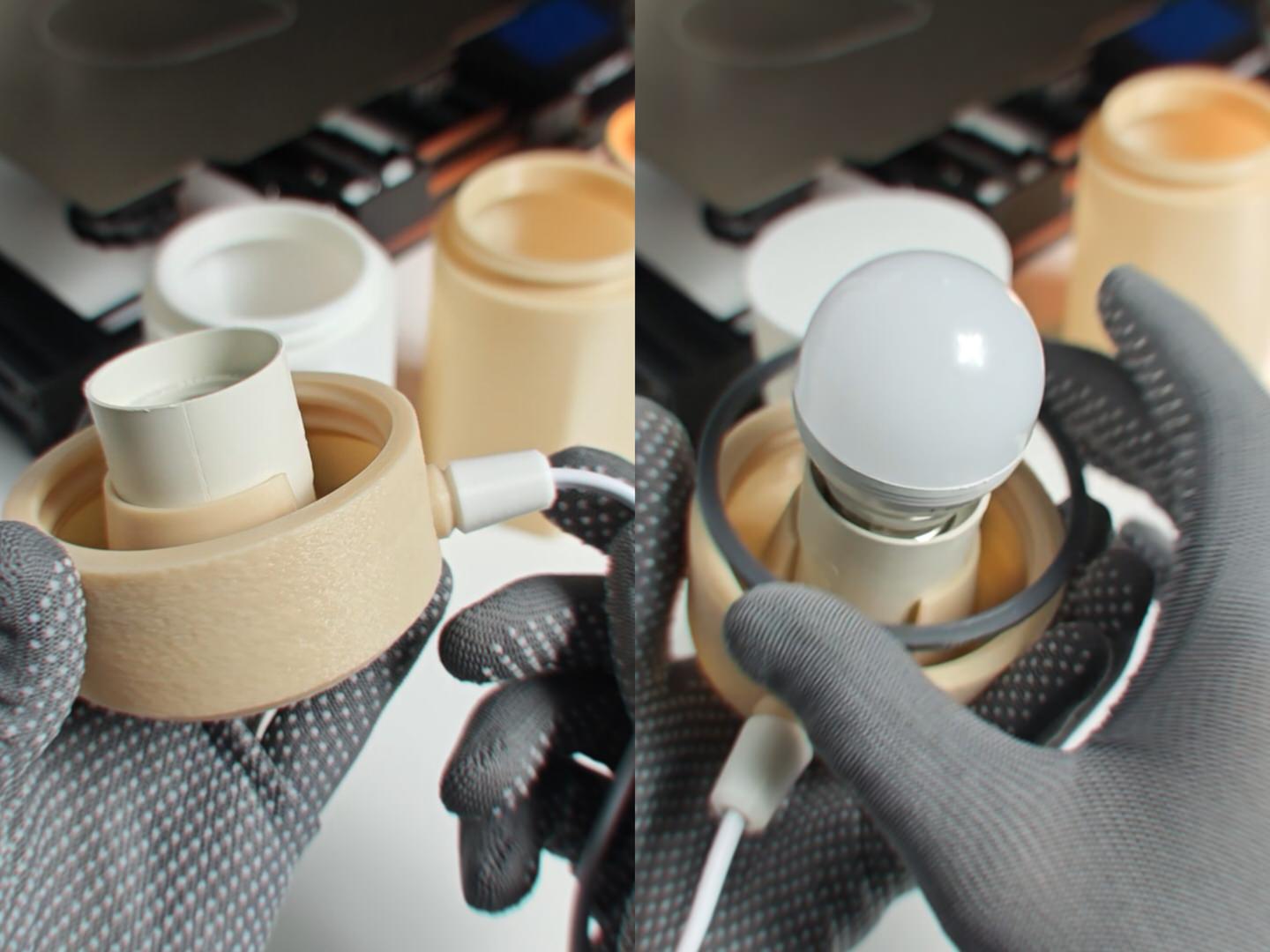 STL Table lamp with Shade. 3D-printed Customizable Home Lighting. E27 socket