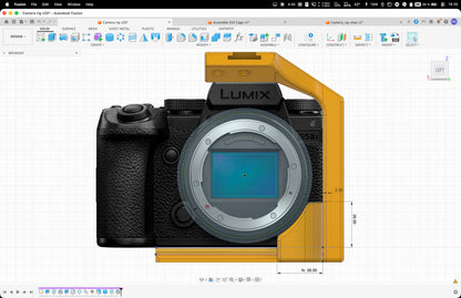 3D-Print Cage for LUMIX S5II/S5IIX/G9II Arca-Swiss base, NATO rails, 1/4" Threaded inserts