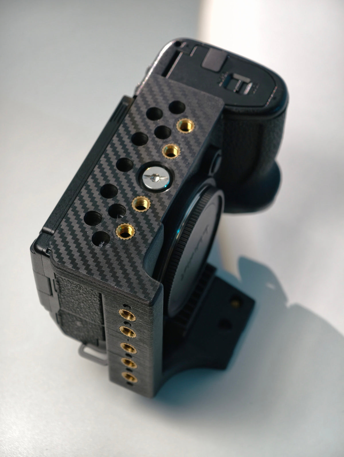 3D-Print Cage for LUMIX S5II/S5IIX/G9II Arca-Swiss base, NATO rails, 1/4" Threaded inserts