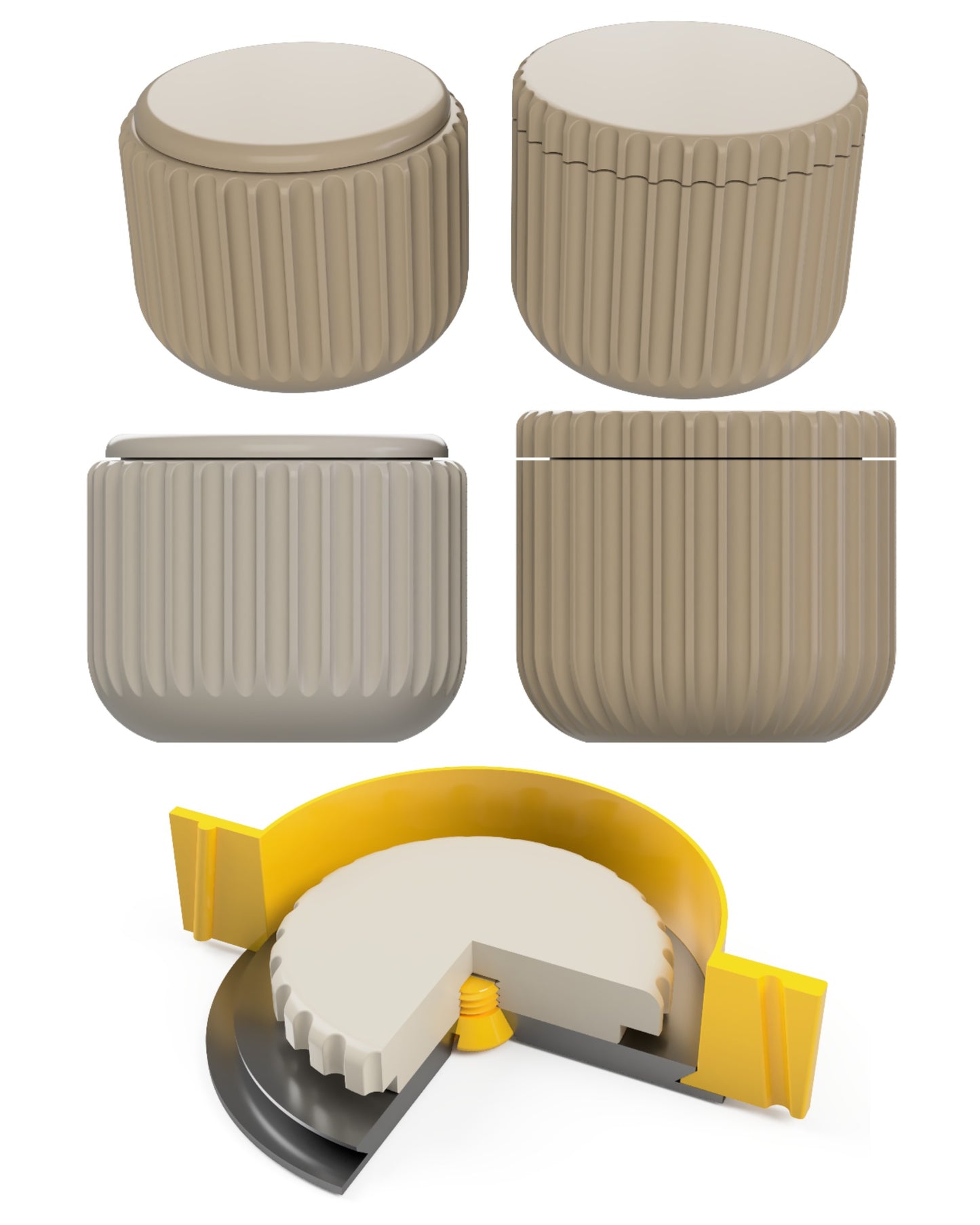 Column Candle Jar — Housing Frame for Silicone Mold making (Scalable)