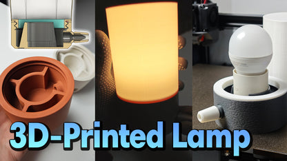 STL Table lamp with Shade. 3D-printed Customizable Home Lighting. E27 socket
